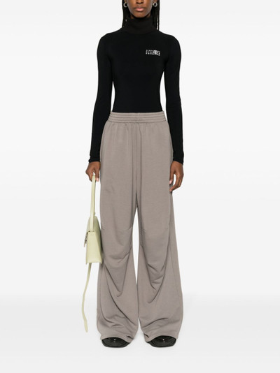 MM6 Maison Margiela high-waisted cotton flared trousers outlook