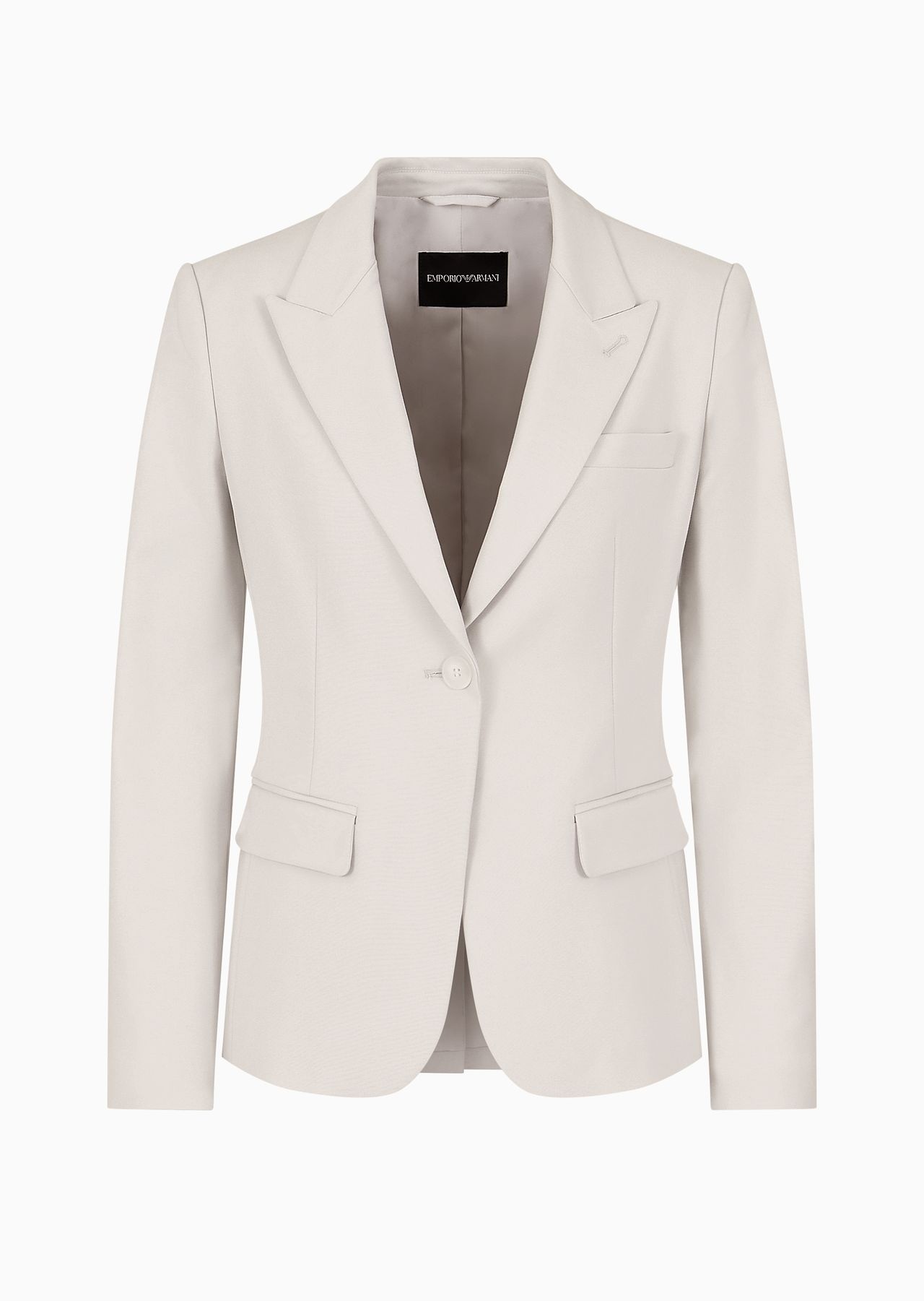 Cotton-blend single-breasted jacket - 1