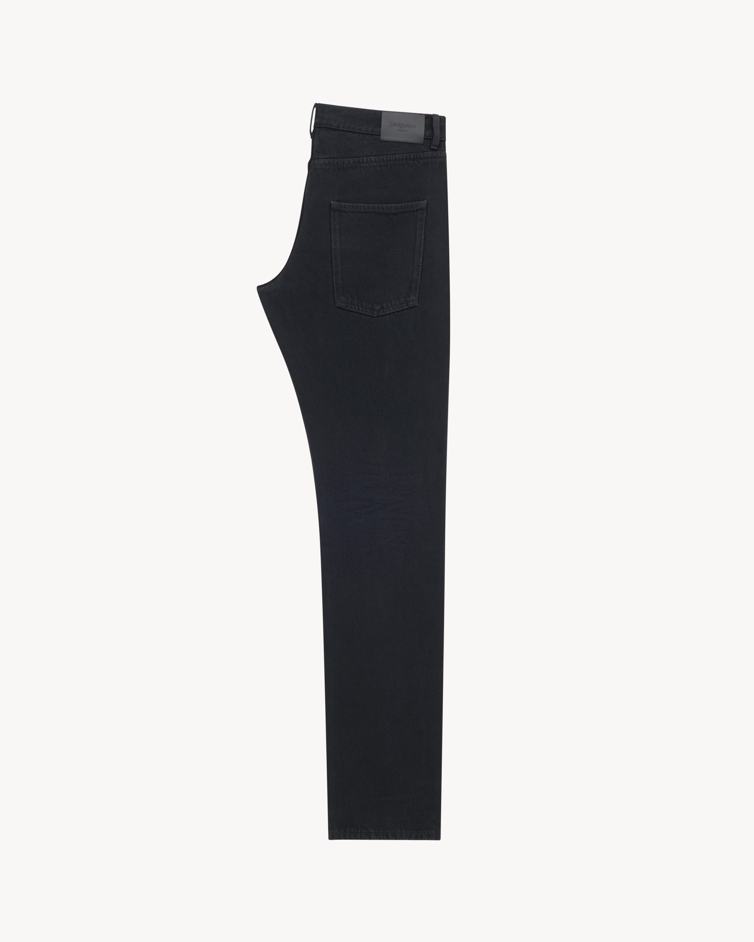 LOW-RISE JEANS IN PLAIN CARBON BLACK DENIM - 2
