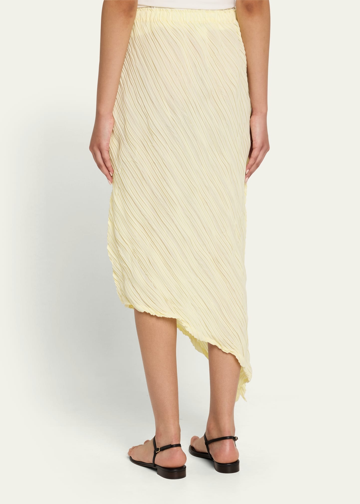 Wrinkled And Twisted Midi Skirt - 3