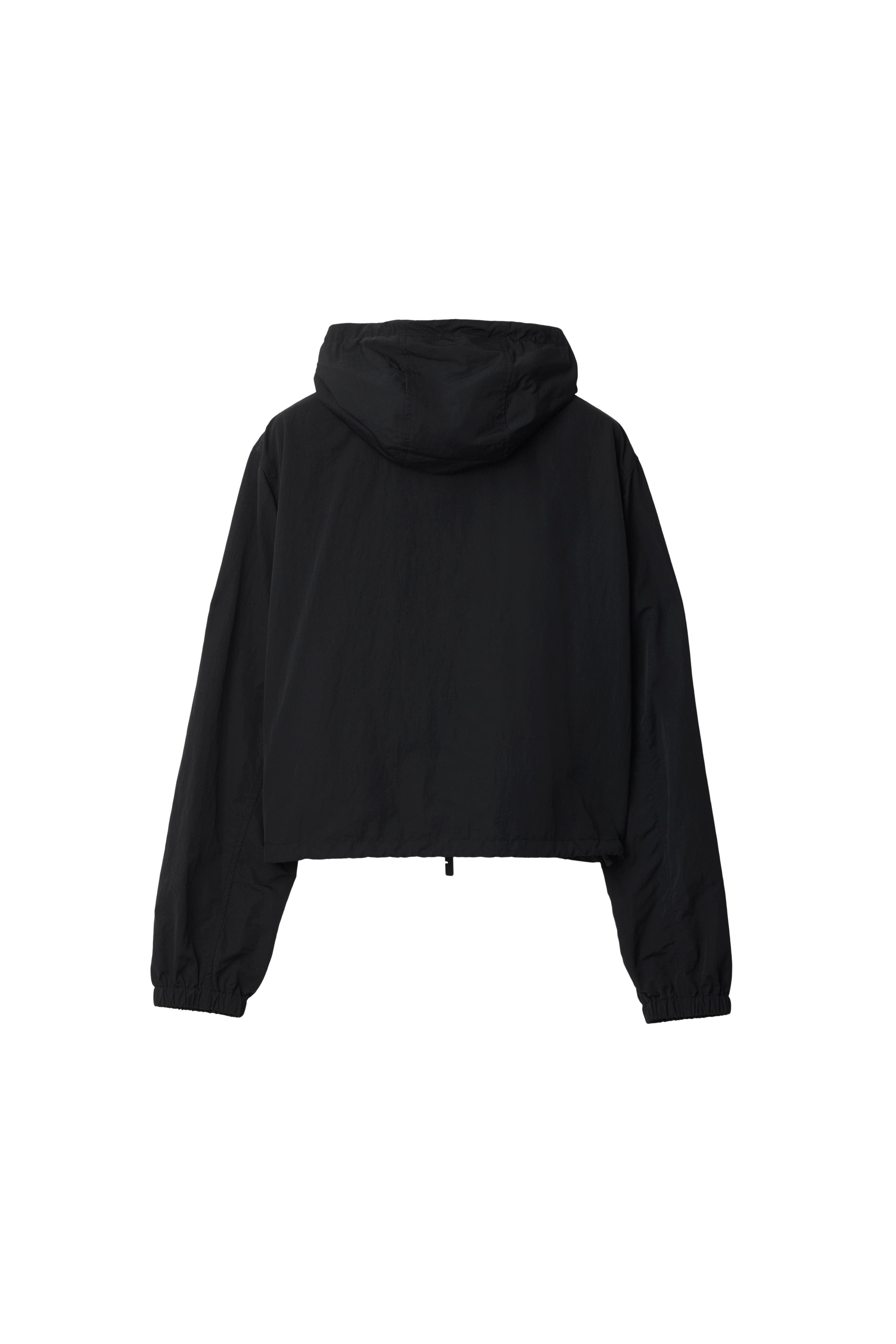 burberry Cropped Nylon Hooded Jacket in Black at Nordstrom - 5