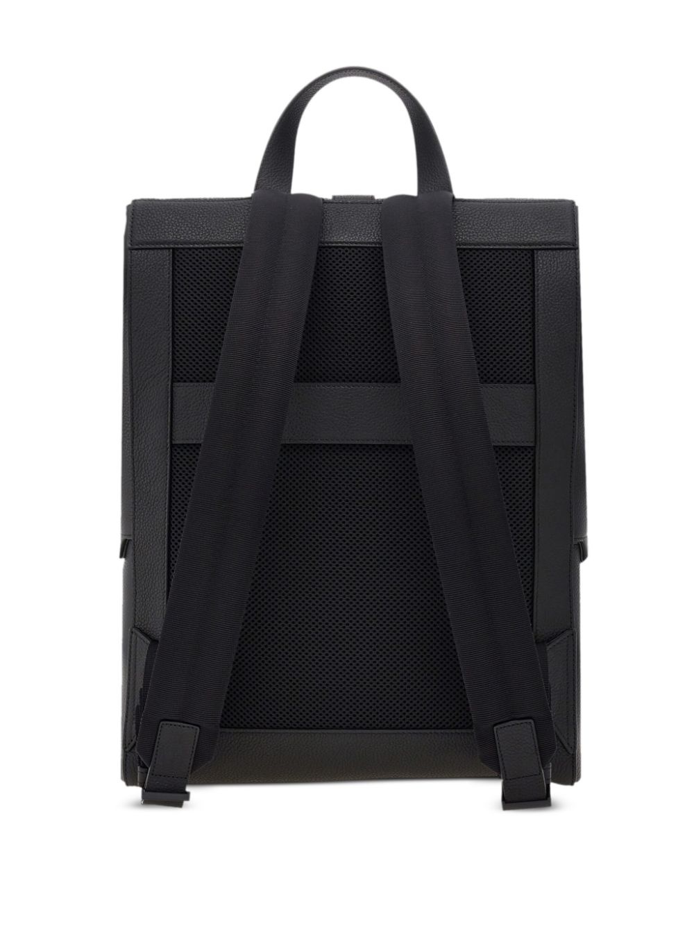 logo-debossed leather backpack - 2