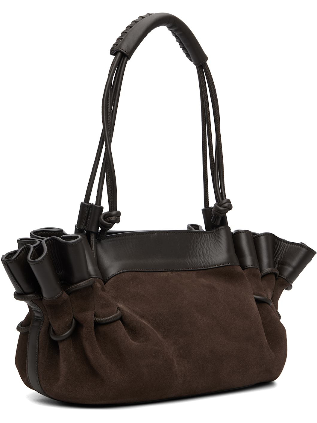 Brown Arta Suede Bag - 2