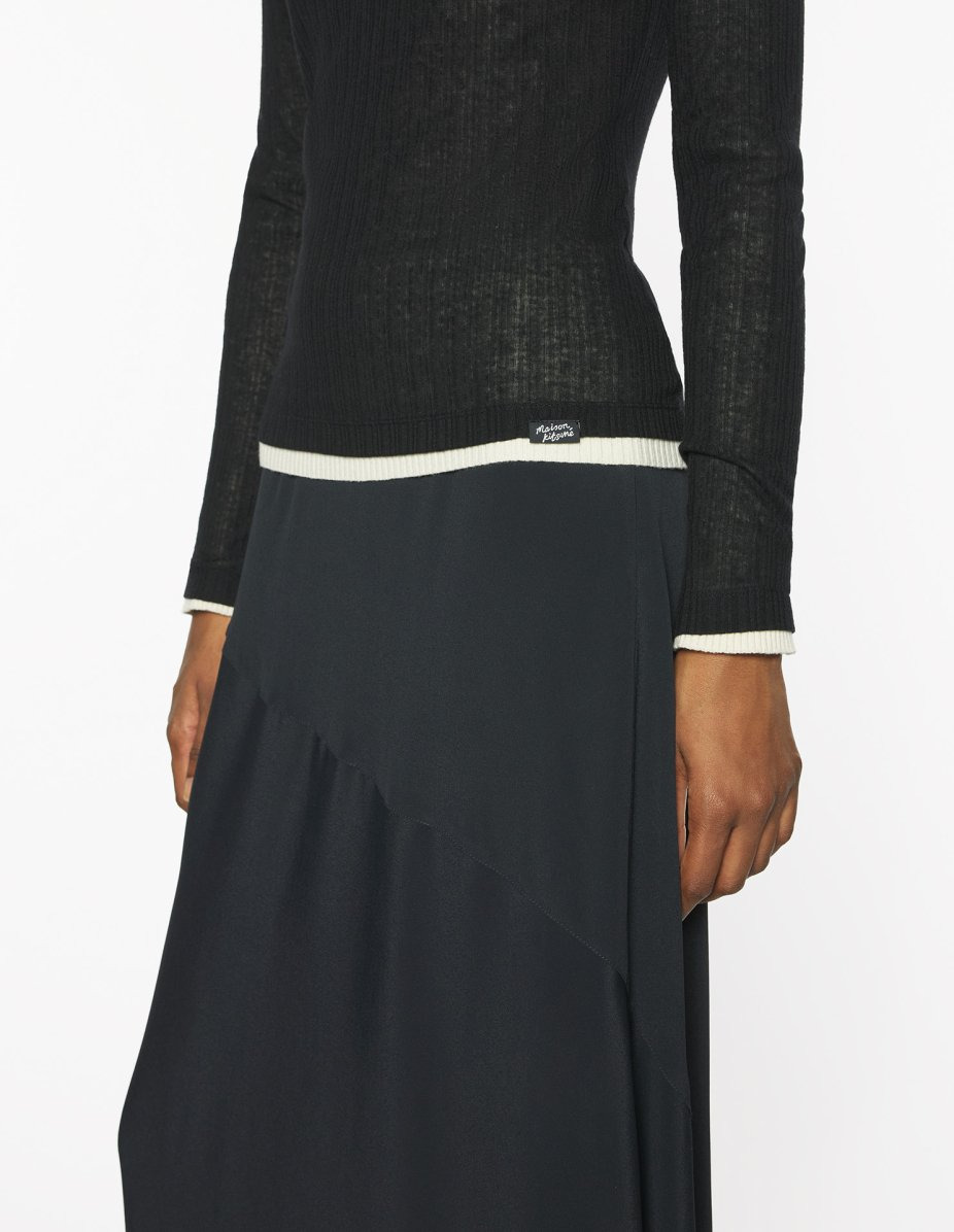 MAISON KITSUNE HANDWRITING RIBBED TURTLENECK - 4