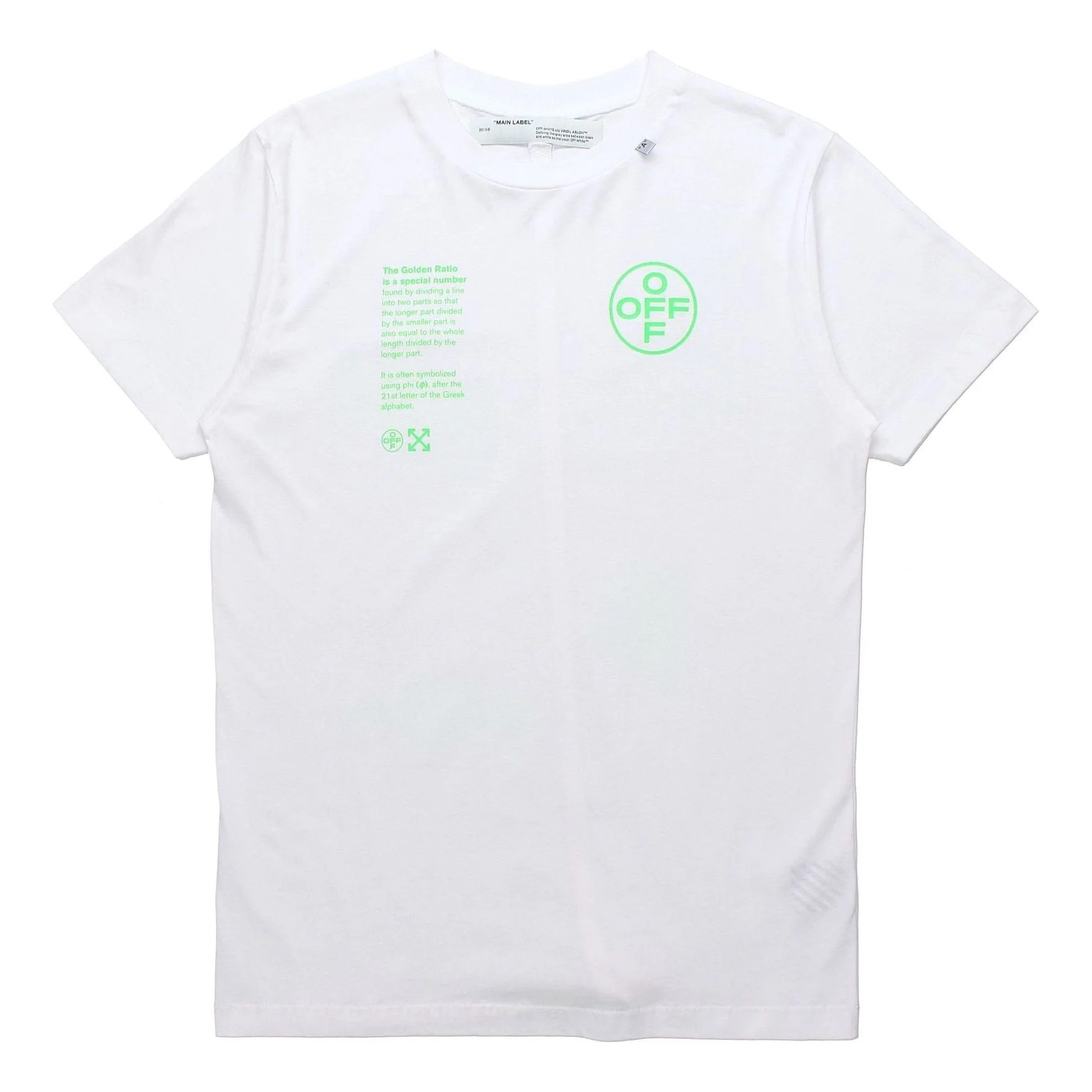 Off-White Fluorescence Alphabet Printing Short Sleeve White OMAA027R201850060145 - 1