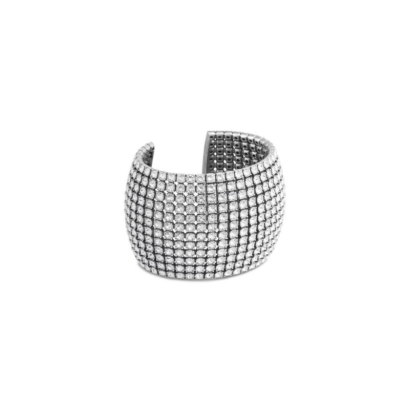 Women's Glam Cuff in Antique Silver 3