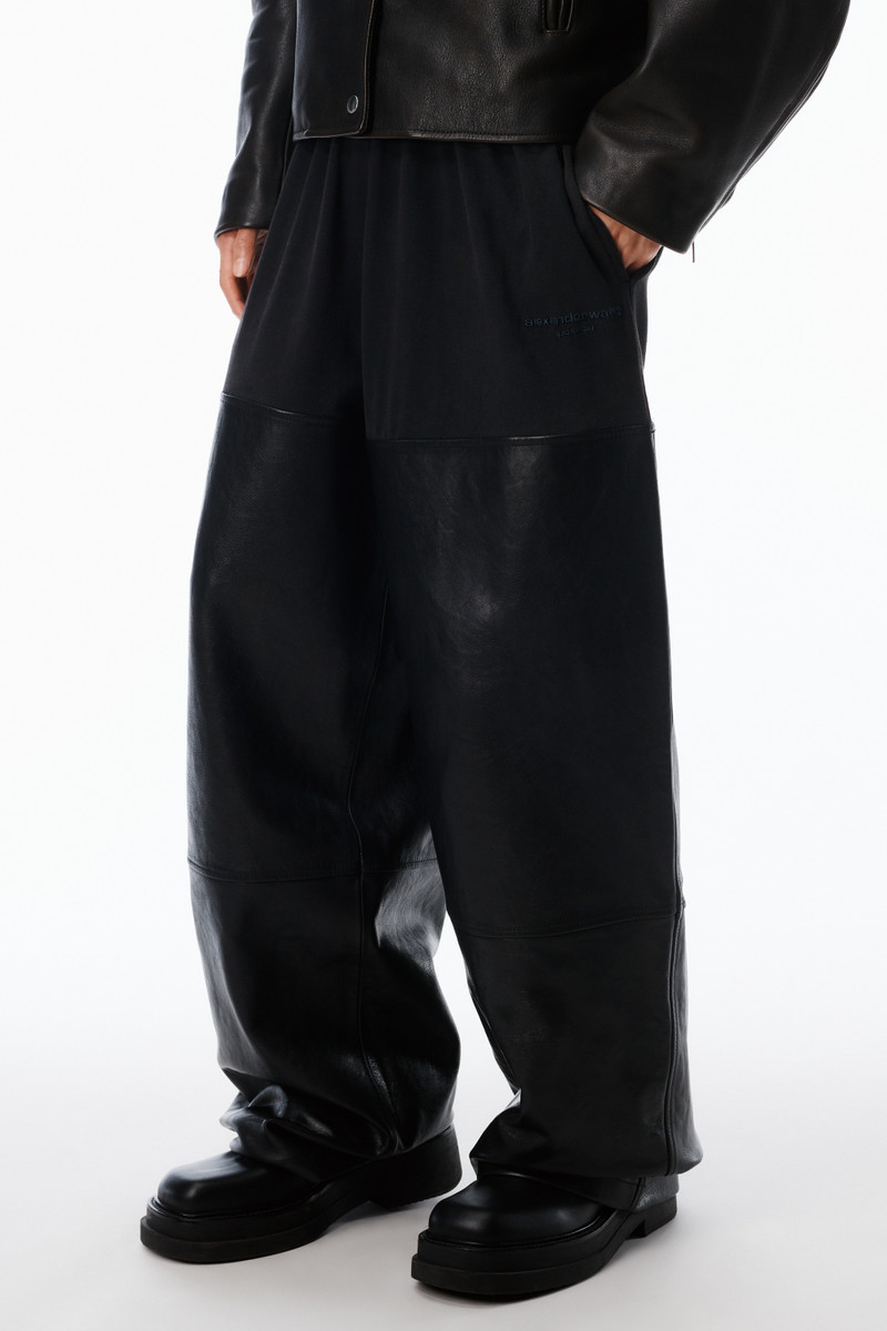 Panel Sweatpant in Leather Relaxed 3