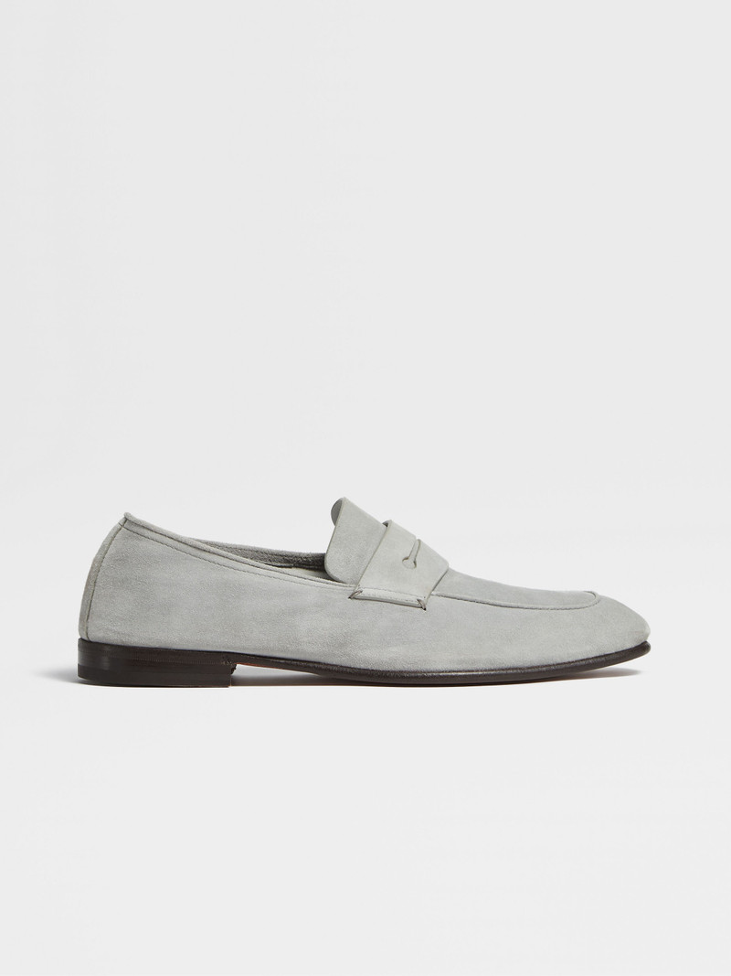 GREY MÉLANGE SUEDE L'ASOLA LOAFERS 1