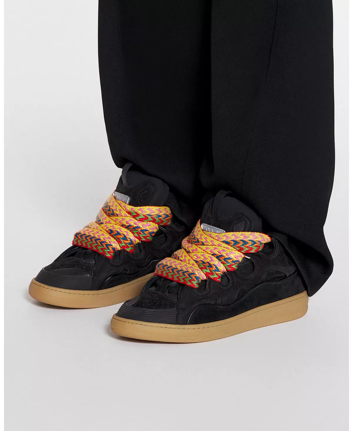 Unisex Leather Curb Sneakers - 2