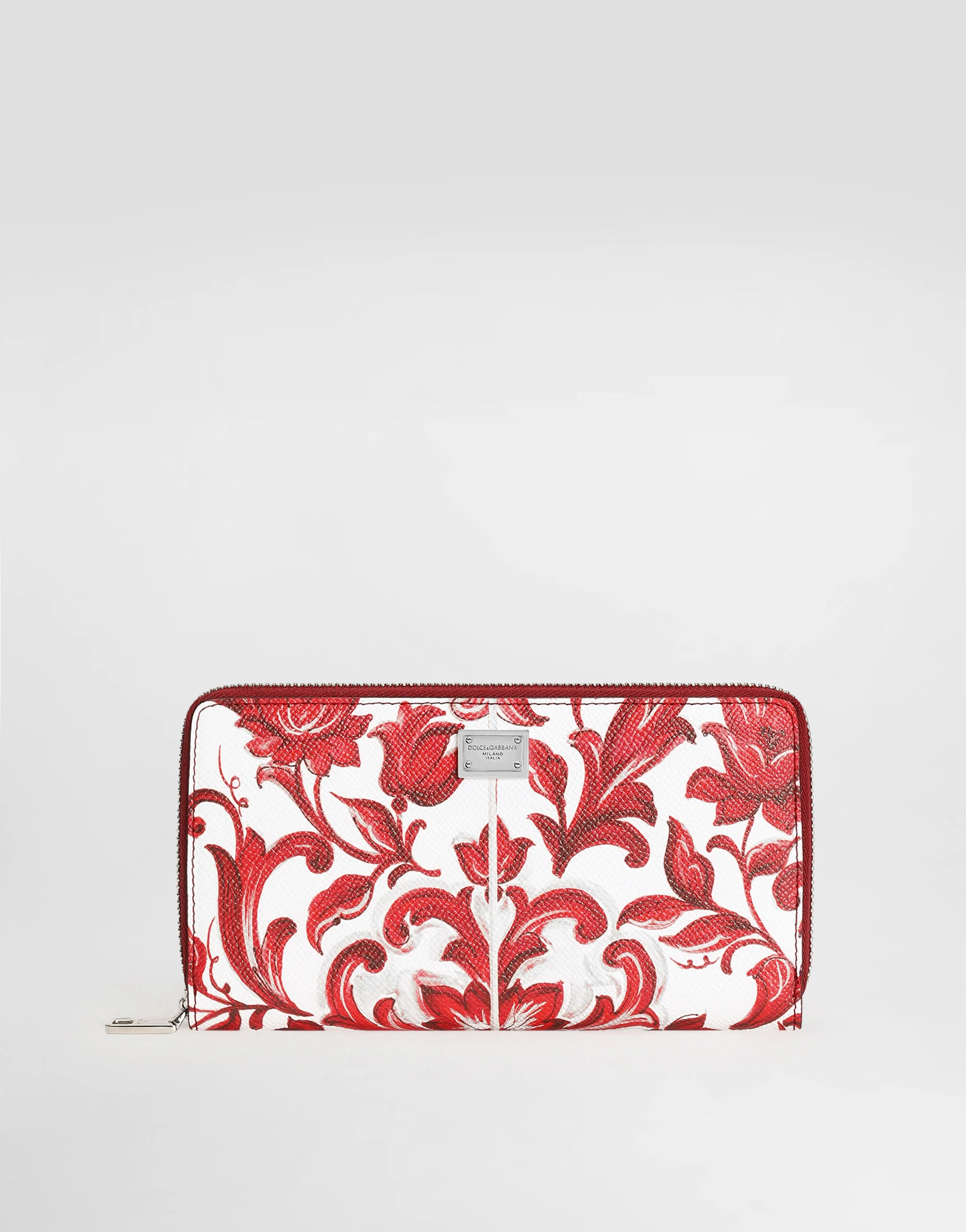 Majolica-print calfskin wallet - 1