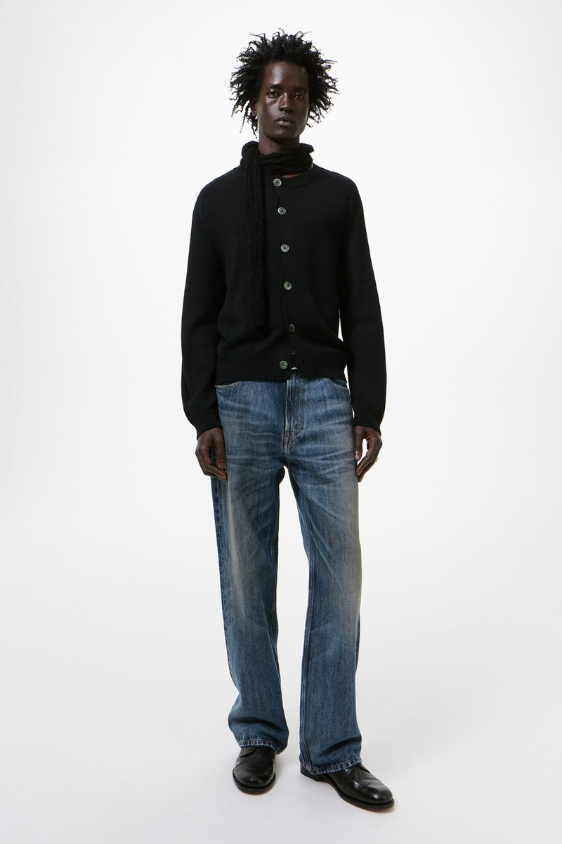 Our Legacy True Cardigan Black Coarse Linen Wool outlook