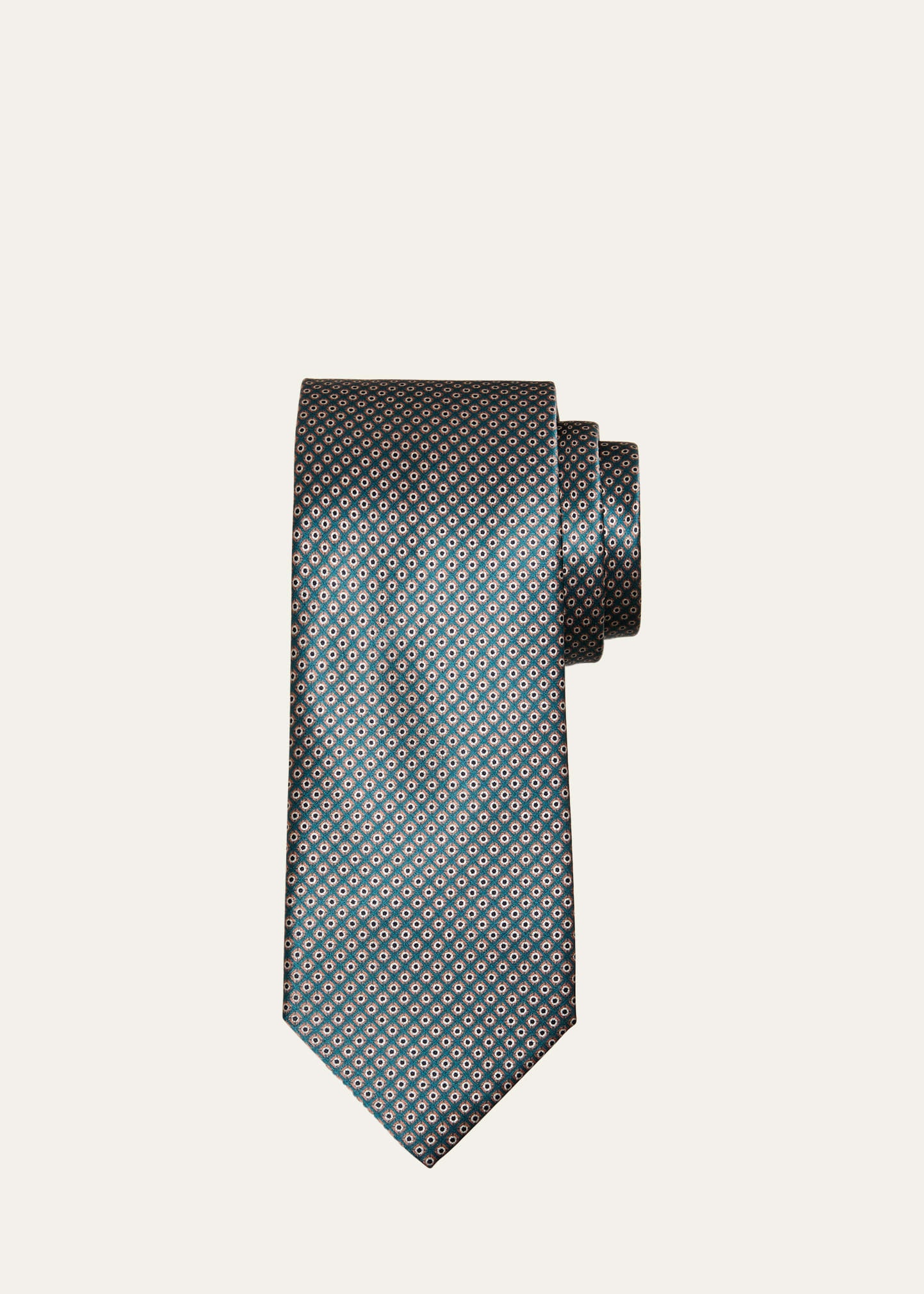 Men's Silk Printed Tie - 1