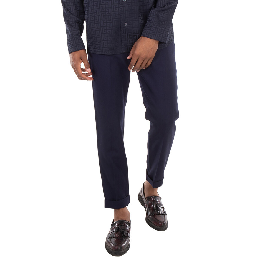 Balmain Men's Marine Slim Fit Tailored Trousers - 1