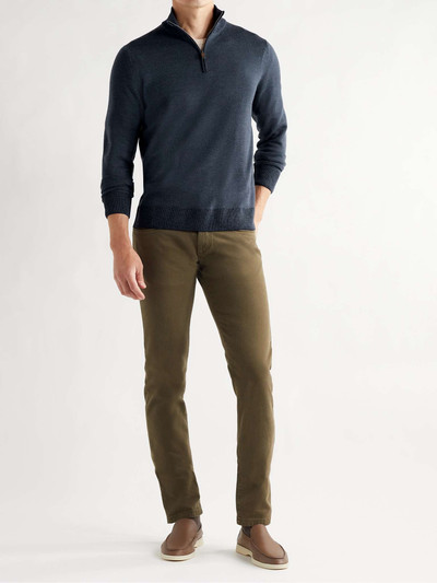 Canali Slim-Fit Wool Half-Zip Sweater outlook