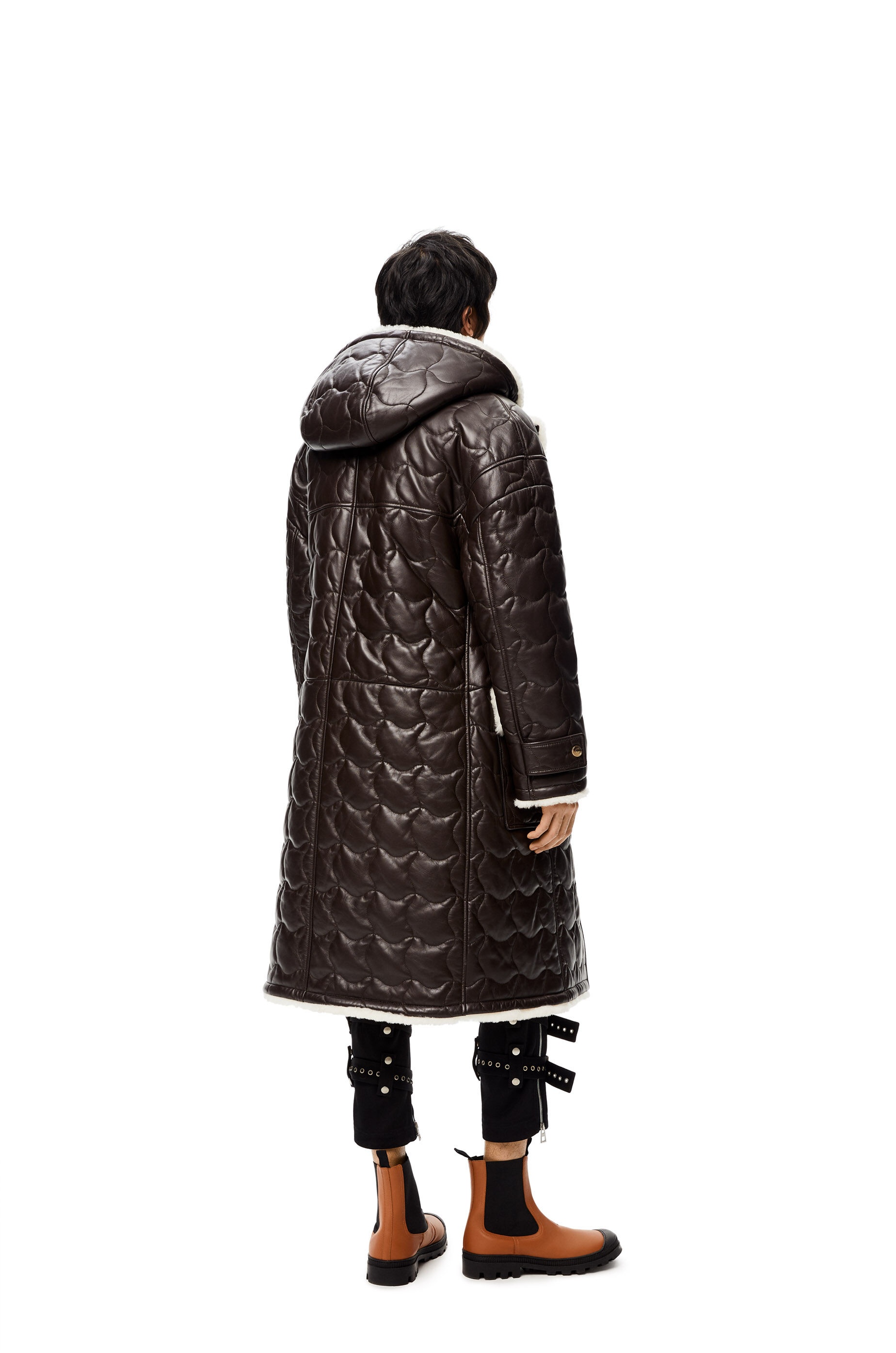 Matelasse coat in shearling - 4