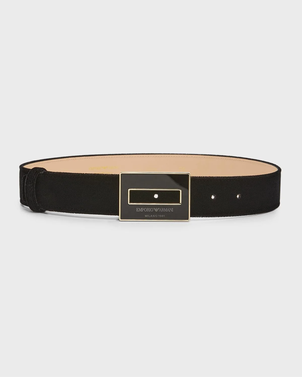 Logo-Buckle Leather Belt - 1