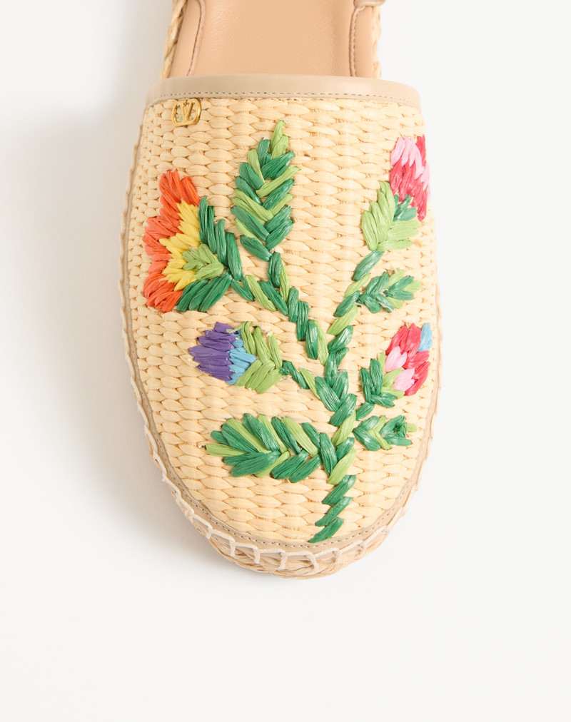 BRIBRI RAFFIA SANDAL WITH FLORAL EMBROIDERY 4