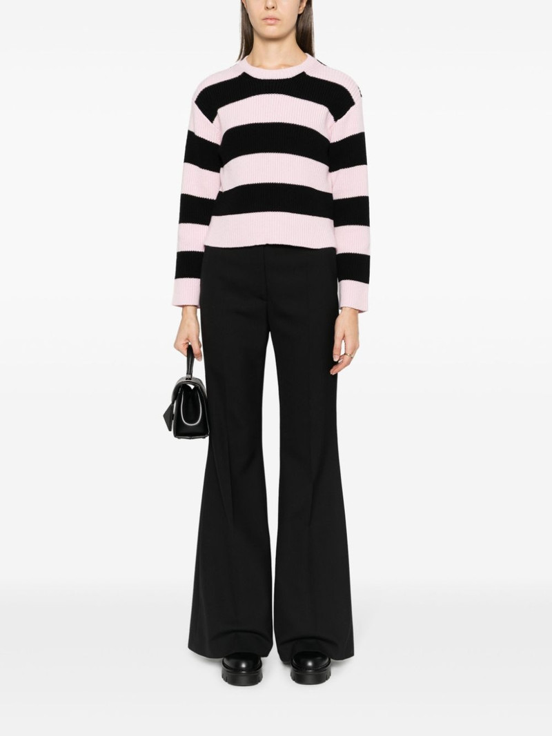 Valentino striped virgin wool jumper outlook