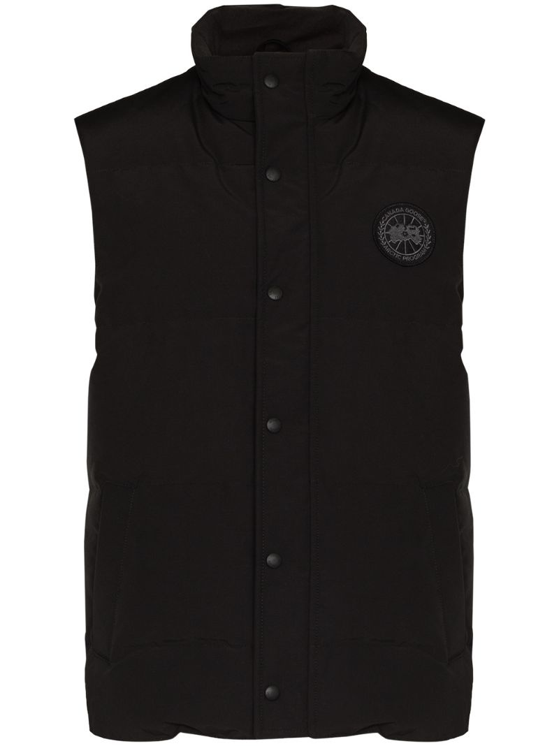 Garson logo-patch padded gilet - 1