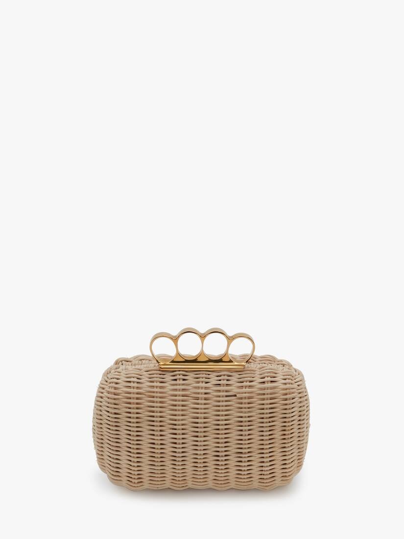 Woven Four-ring Clutch in Natural 3