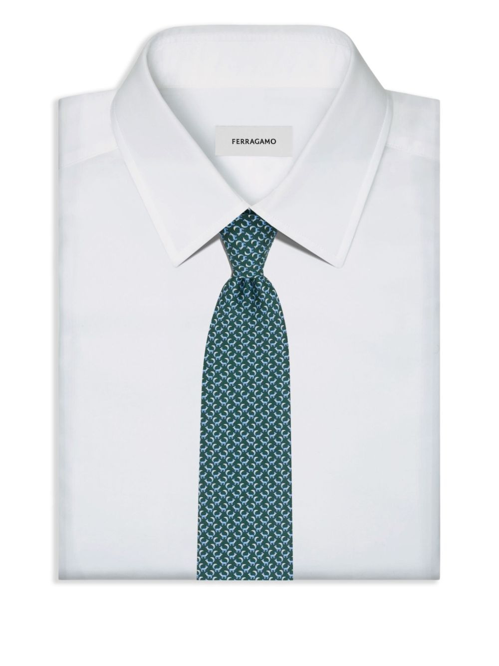 Gancini-print tie - 4