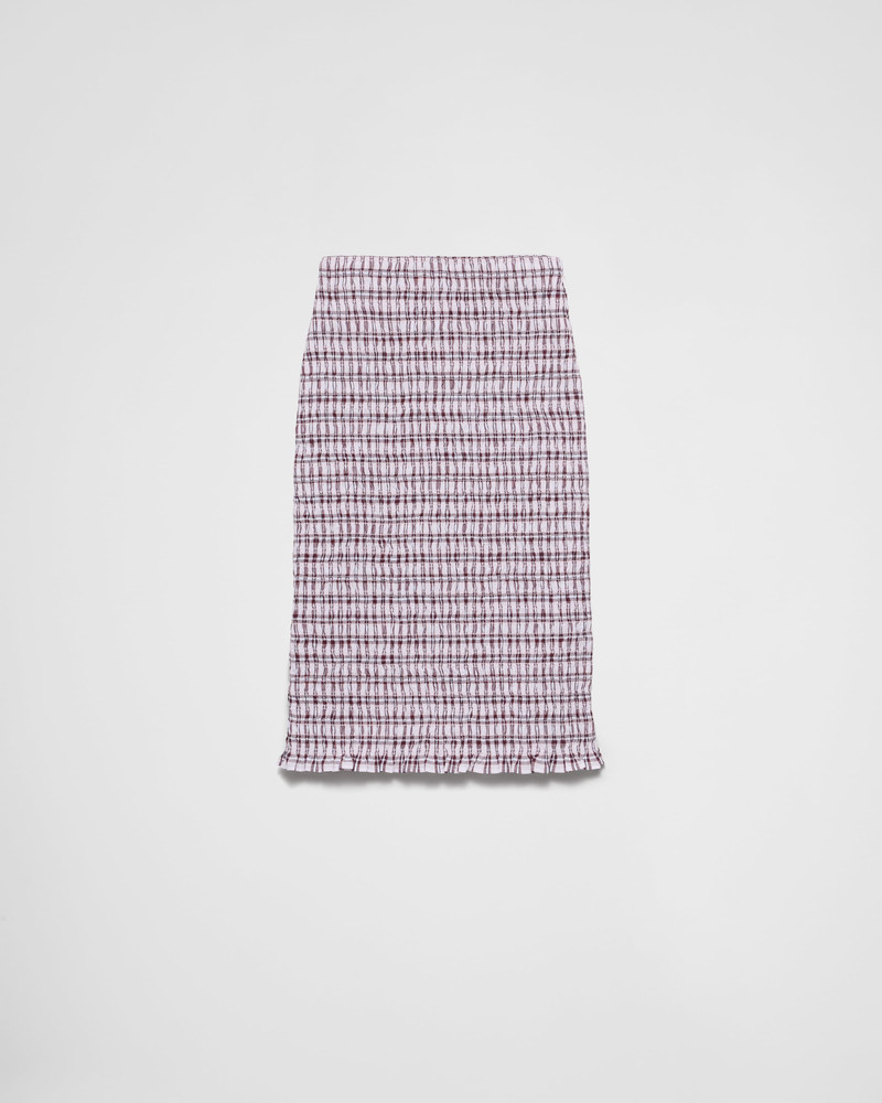 Checked cotton skirt - 1