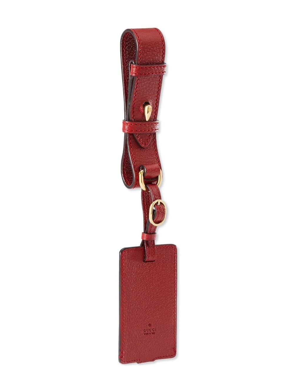 debossed-logo leather travel tag - 3