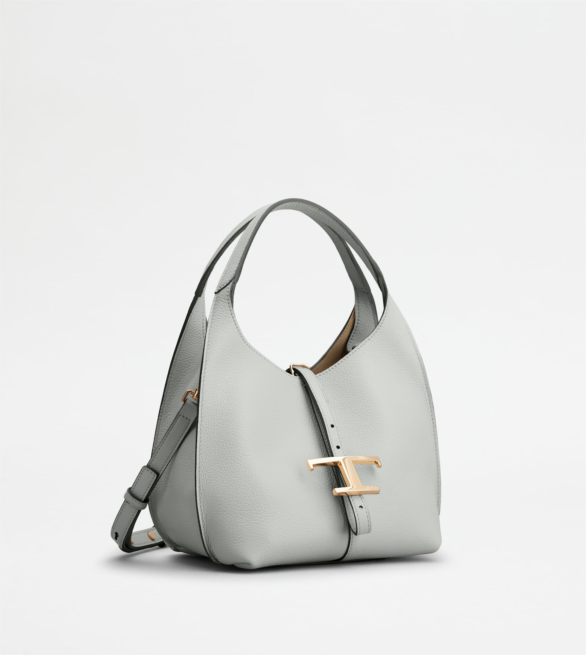 T TIMELESS SHOULDER BAG IN LEATHER MINI - GREY - 2
