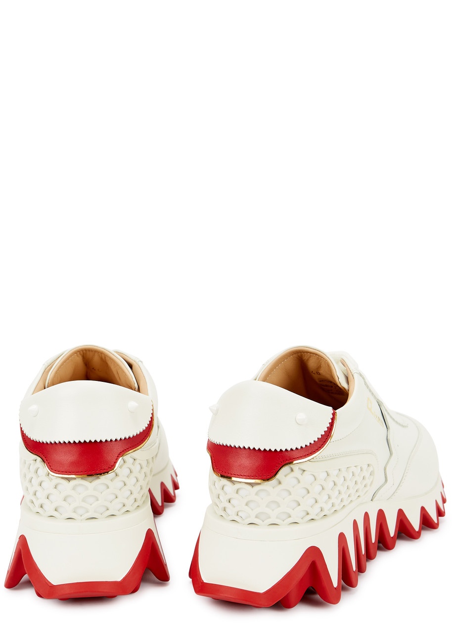Christian Louboutin Loubishark Donna White Leather Sneakers - 3
