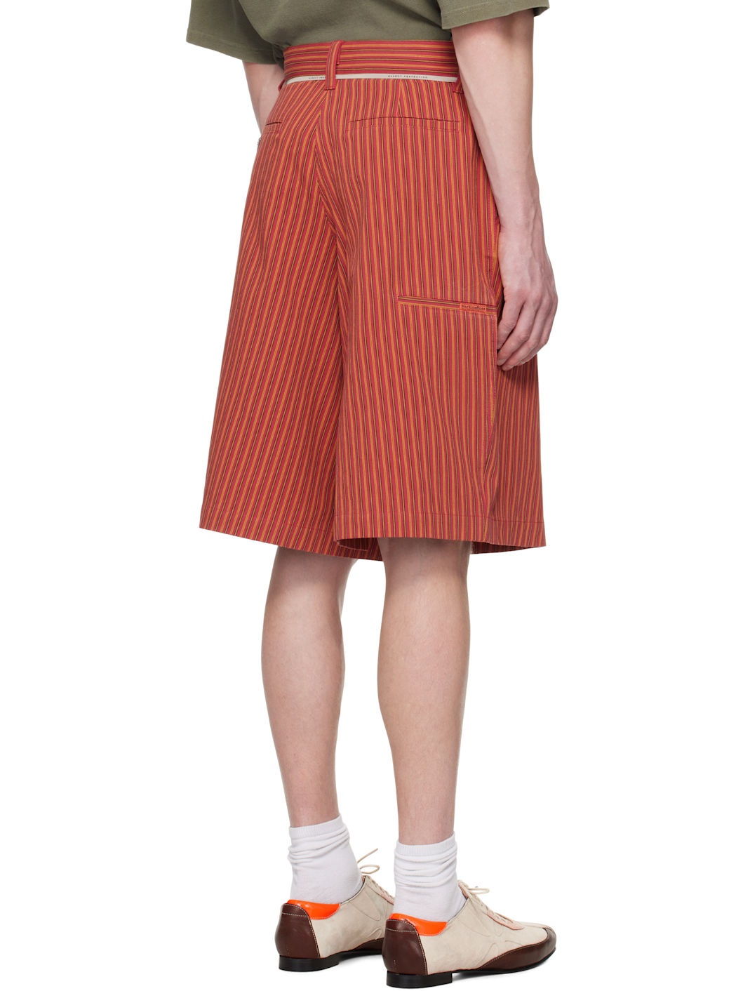 Red Twisted Skate Shorts - 3