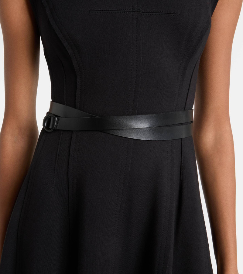 Belted cotton-blend midi dress 5