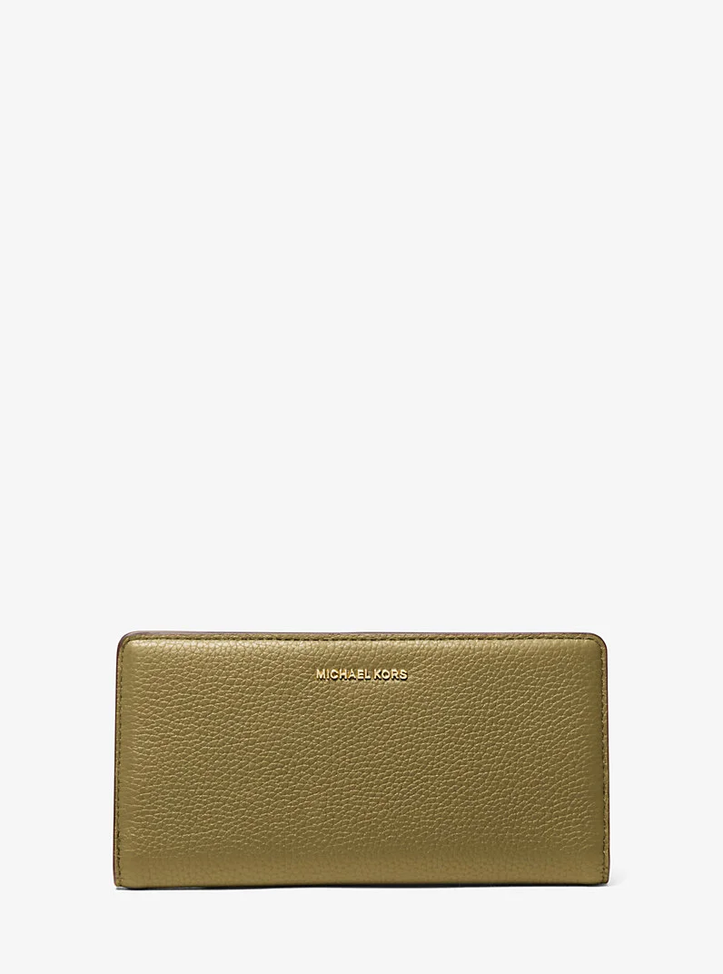 Bryant Large Pebbled Leather Snap-Front Wallet - 1