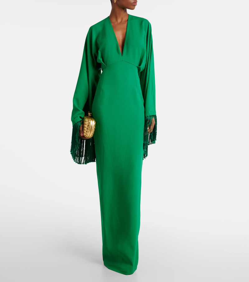 Taller Marmo Magnifique fringed gown outlook