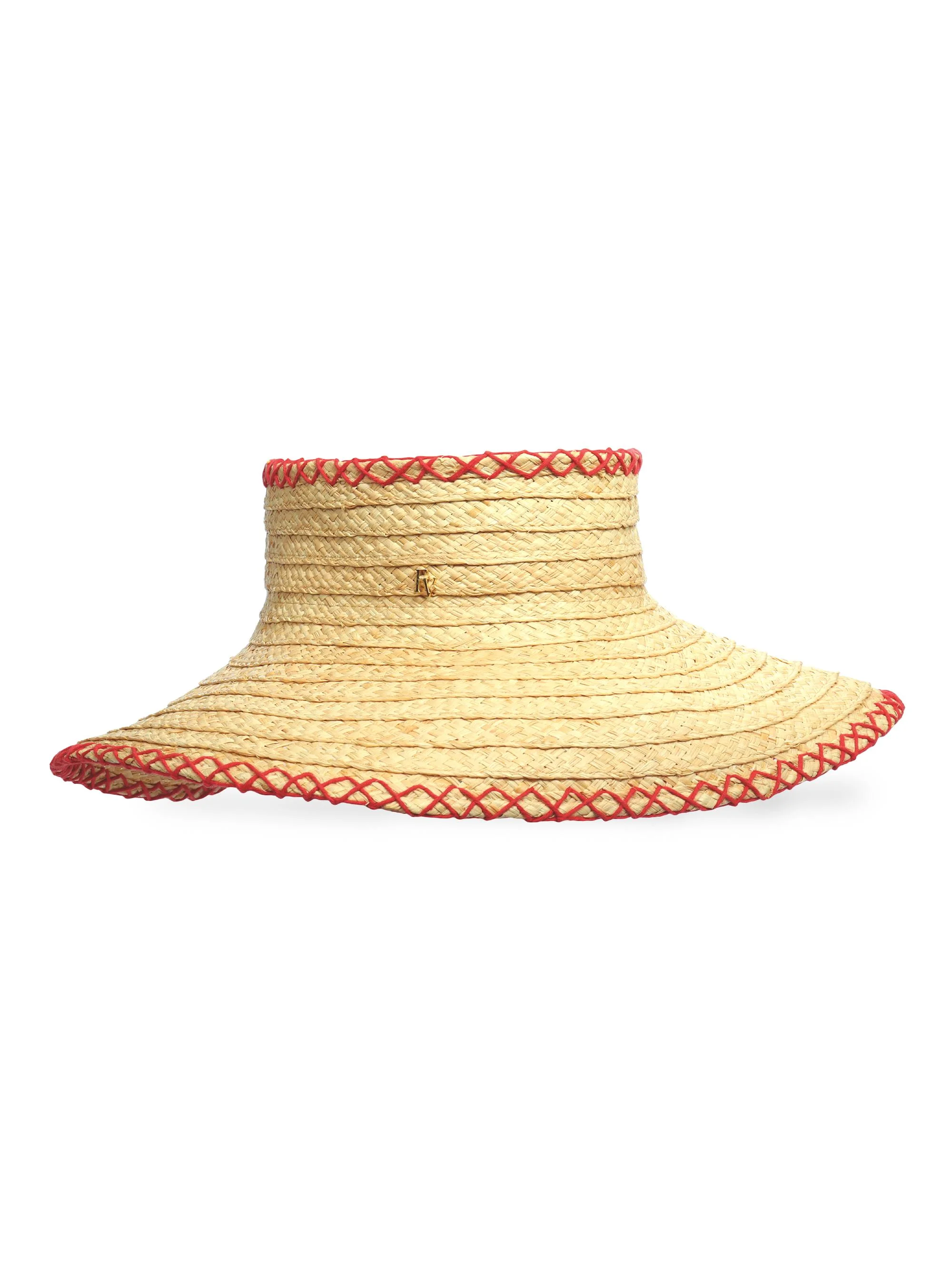 Women's Rollable Straw Visor - Red - 1