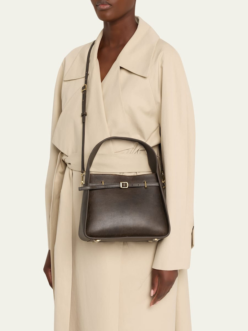 SIMKHAI Cleo Small Distressed Leather Bucket Bag outlook