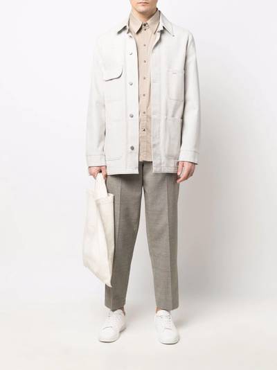 Lemaire chest-pocket collared long-sleeve shirt outlook