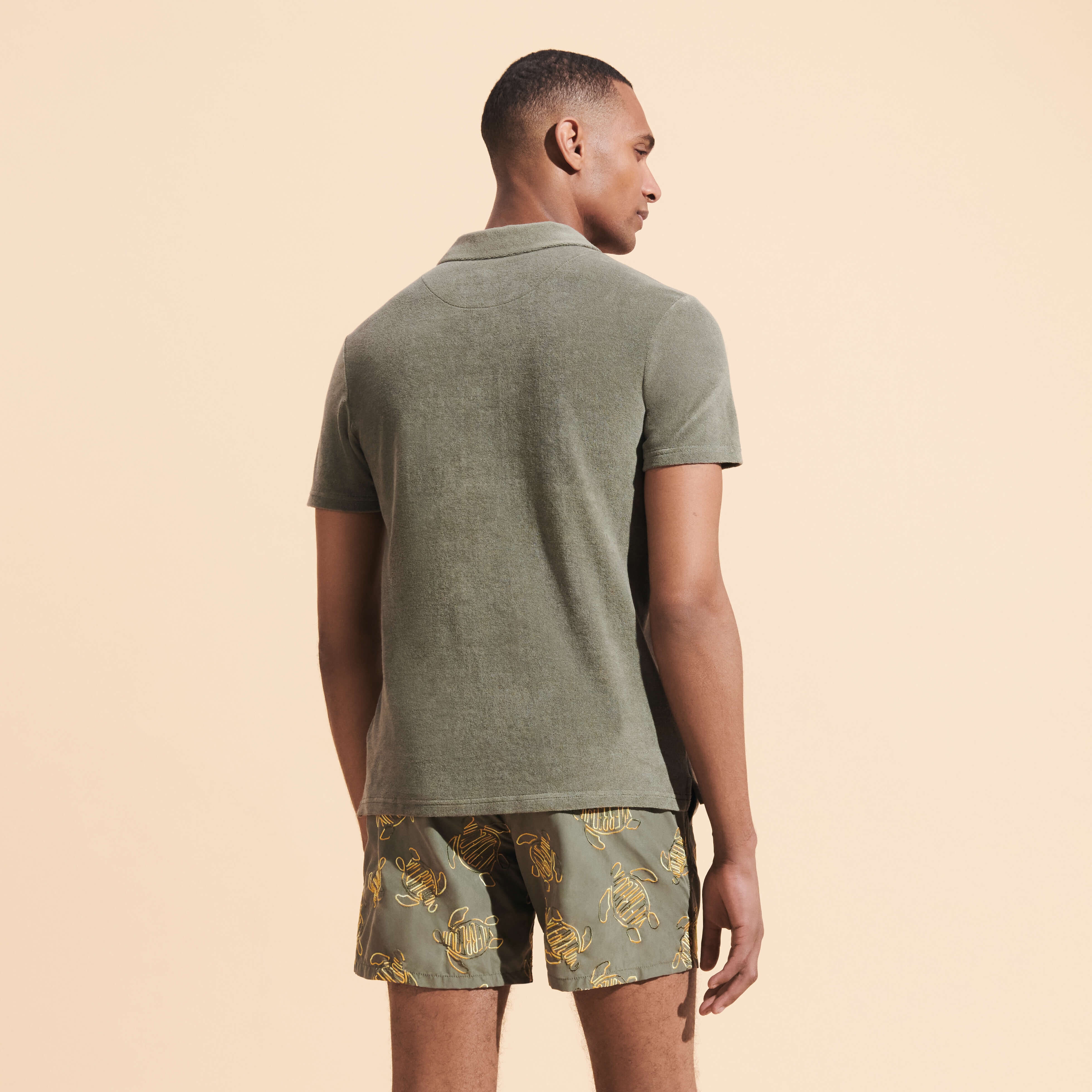 Men Organic Cotton Terry Polo Solid - 4