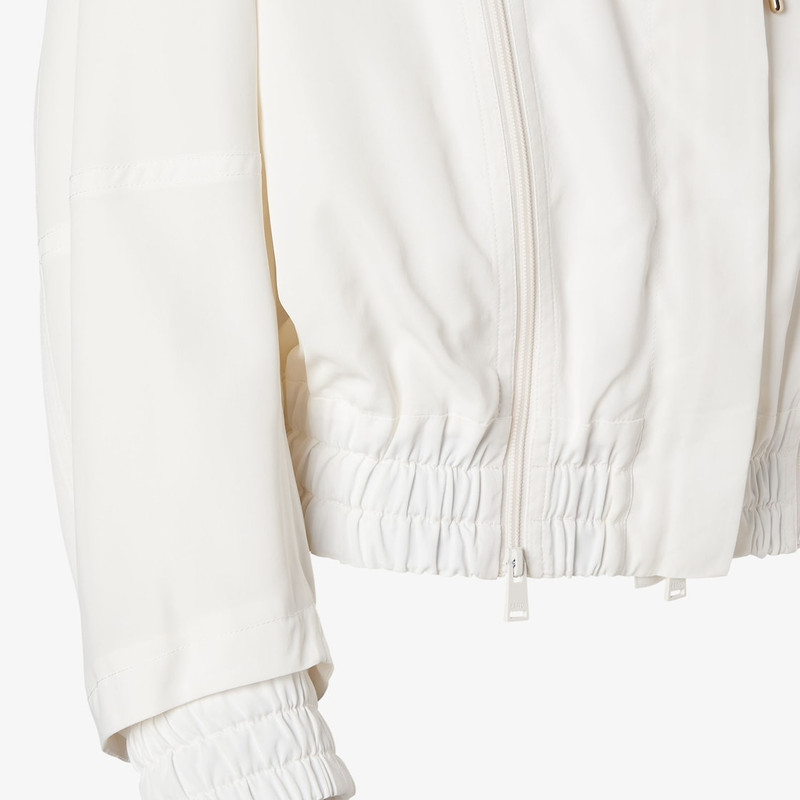 Blouson White technical viscose bomber jacket 3