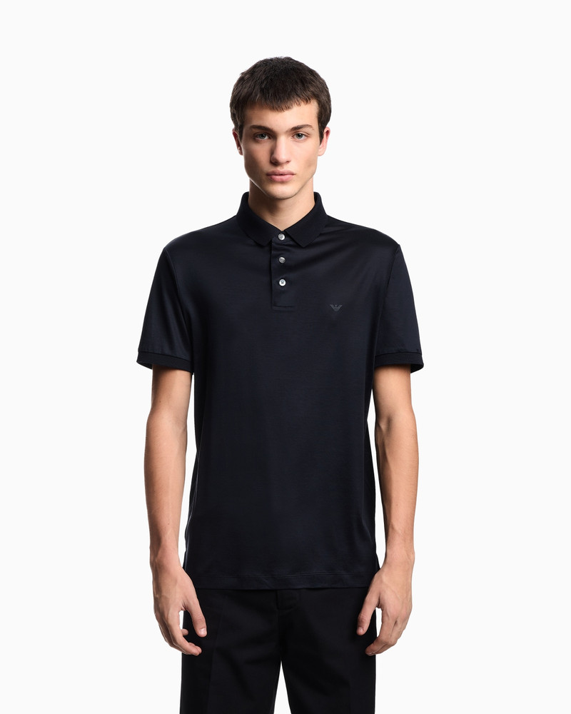 EMPORIO ARMANI ASV Lyocell-blend jersey polo shirt outlook