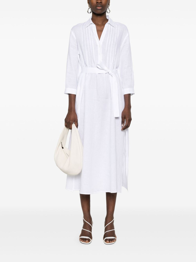 PESERICO pintuck-detail midi dress outlook