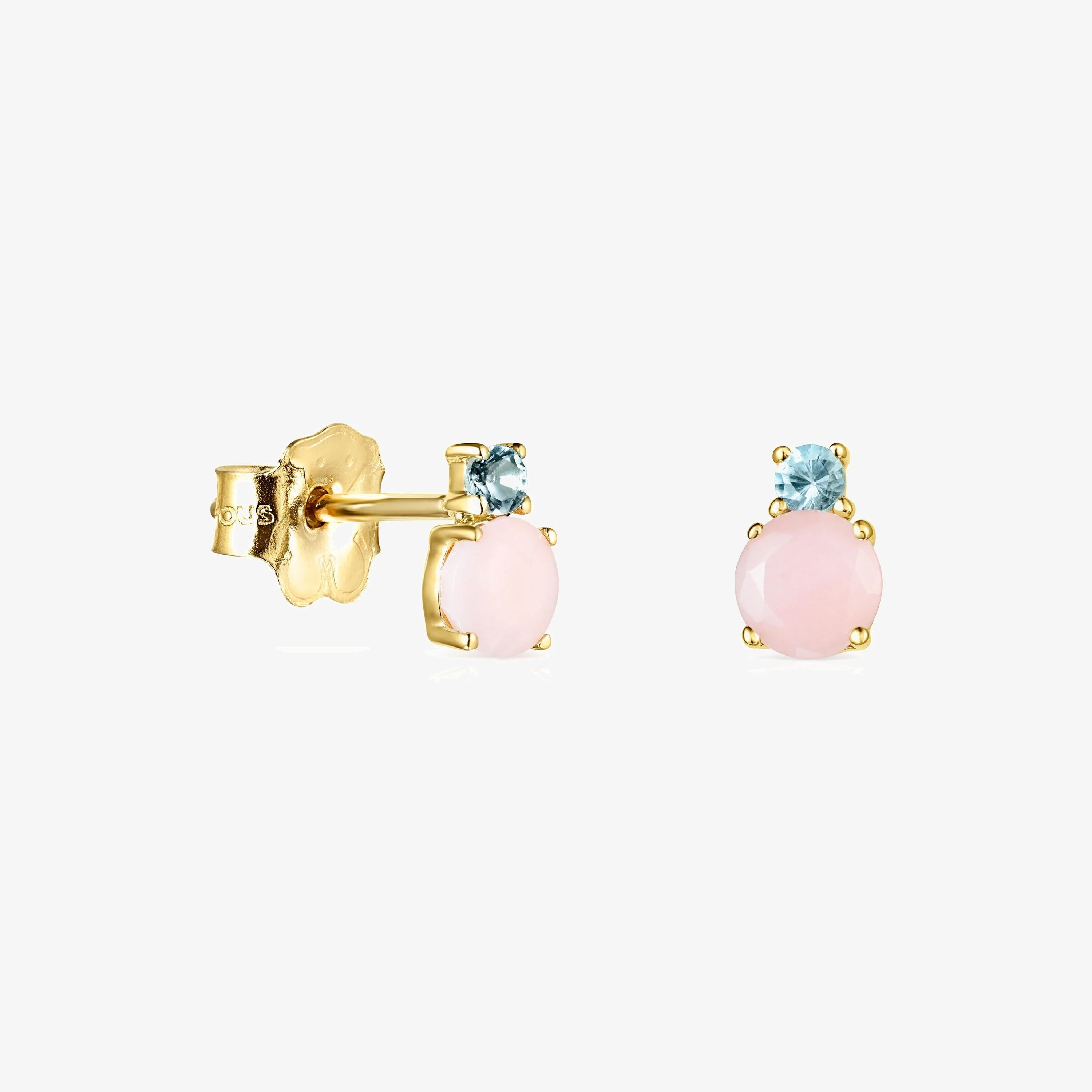 Mini Ivette Earrings in 18K solid gold with Opal and Topaz - 1