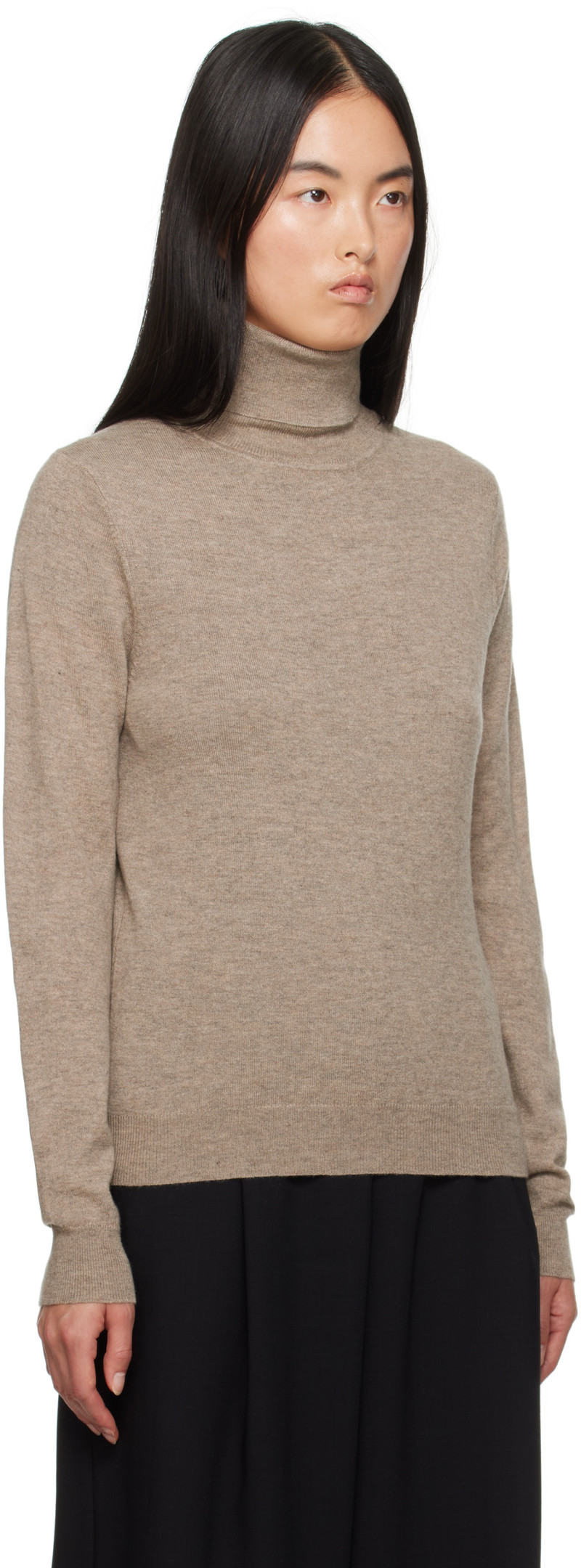 LA COLLECTION Taupe Frederica Turtleneck outlook