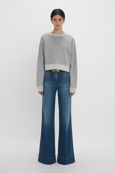 Victoria Beckham Cropped Sweatshirt In Grey Marl outlook