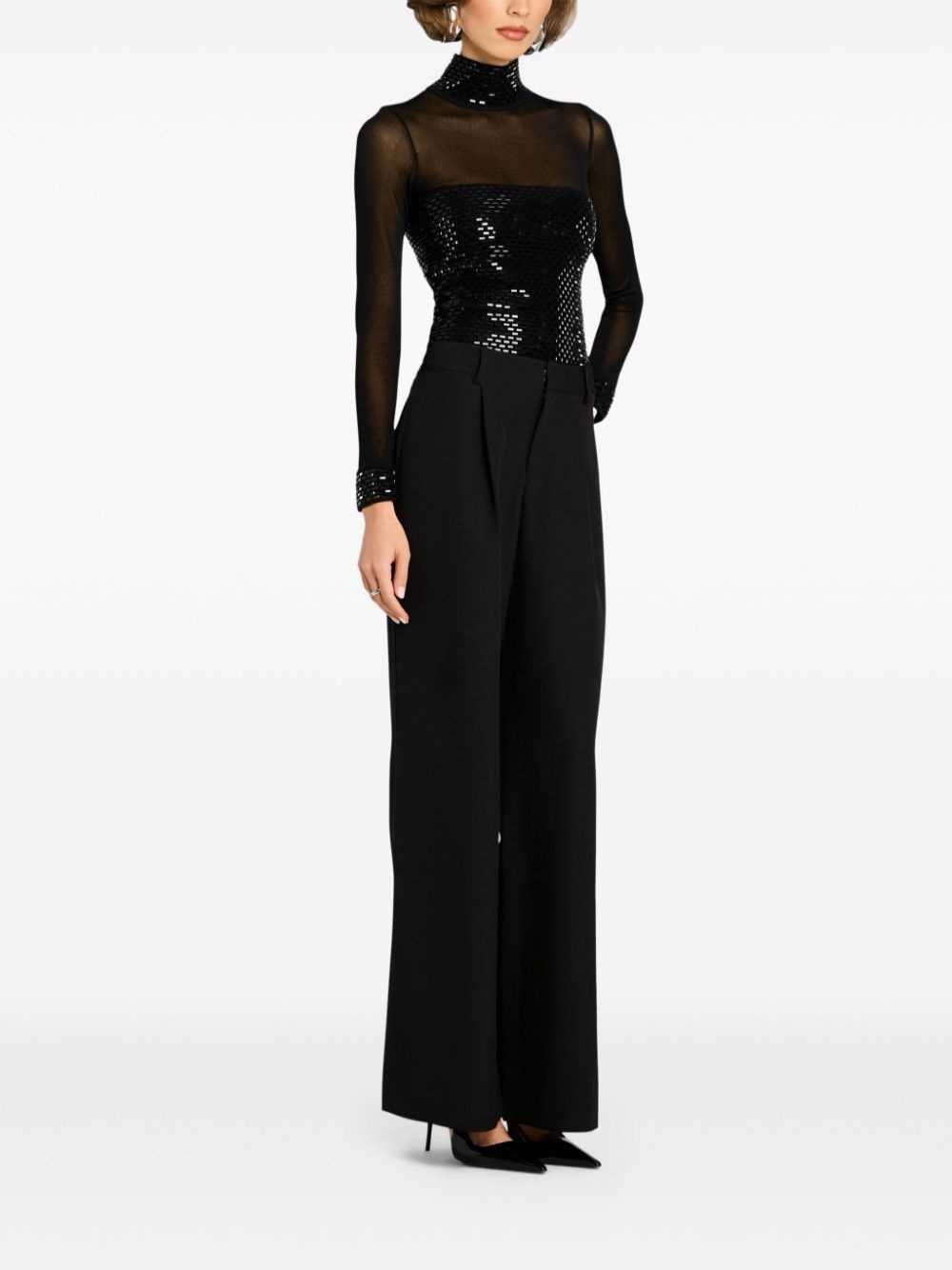 bead-embellished blouse - 3