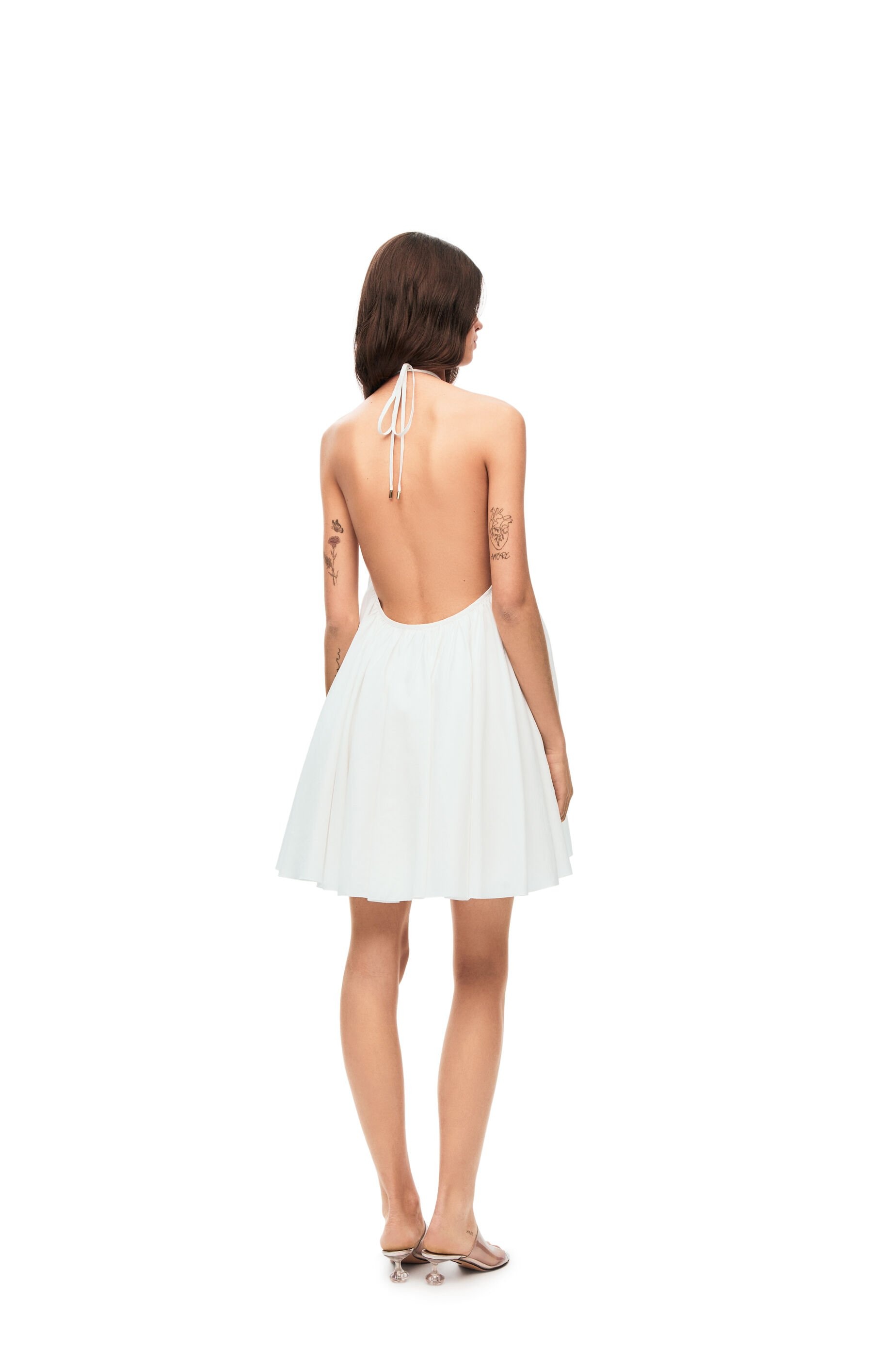 Halterneck dress in linen - 4