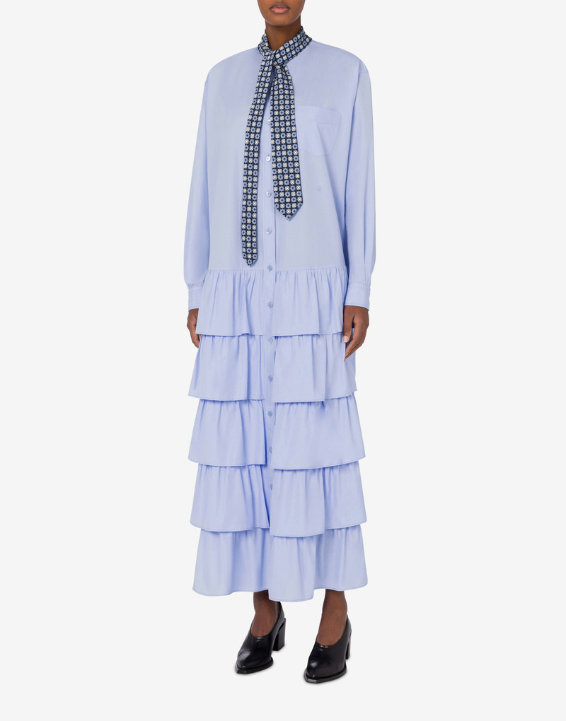 Moschino DRESS IN COTTON POPLIN TIE outlook