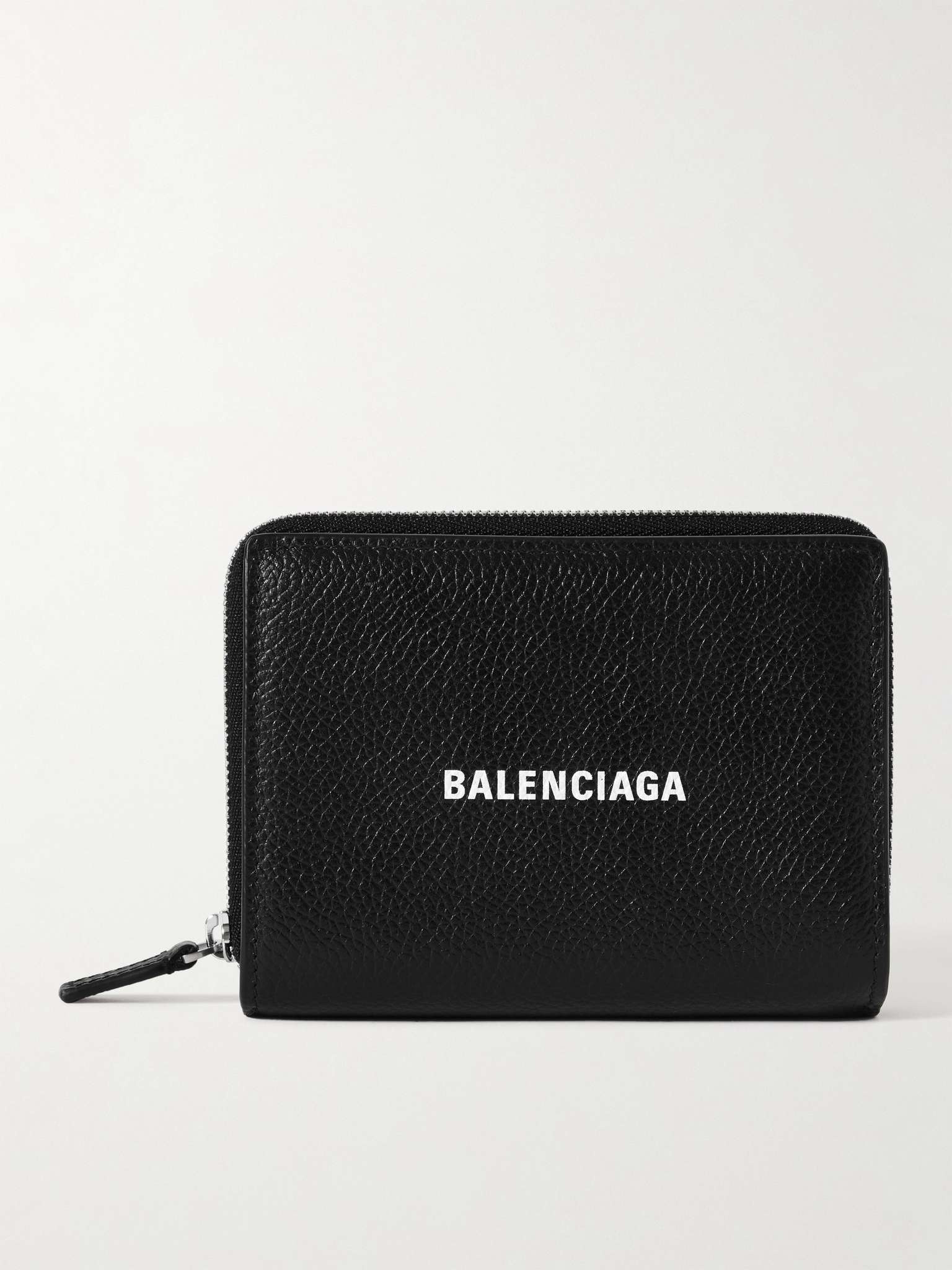 Logo-Print Full-Grain Leather Zip-Around Wallet - 1