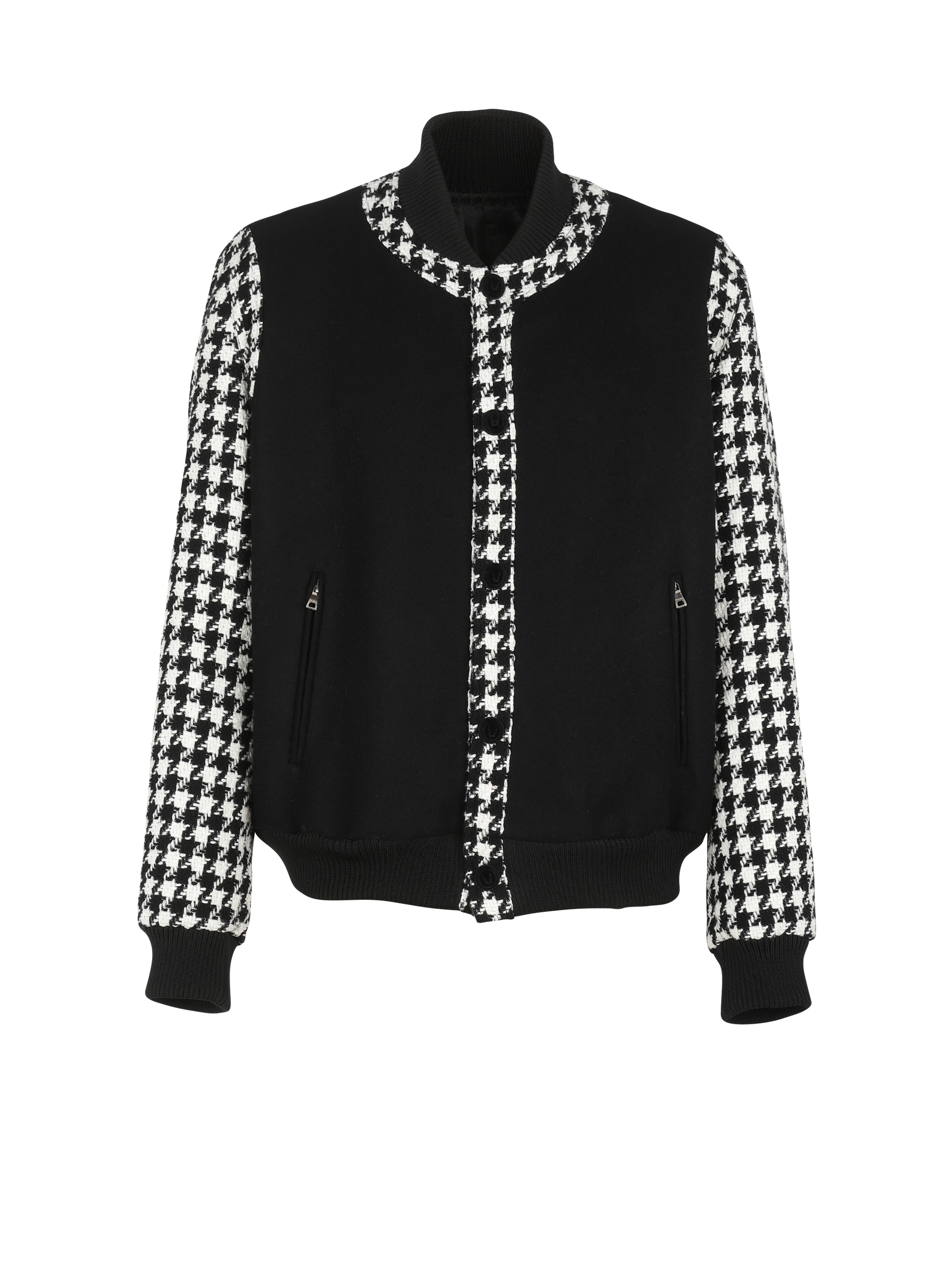 Unisex - Bomber jacket with houndstooth pattern - 1