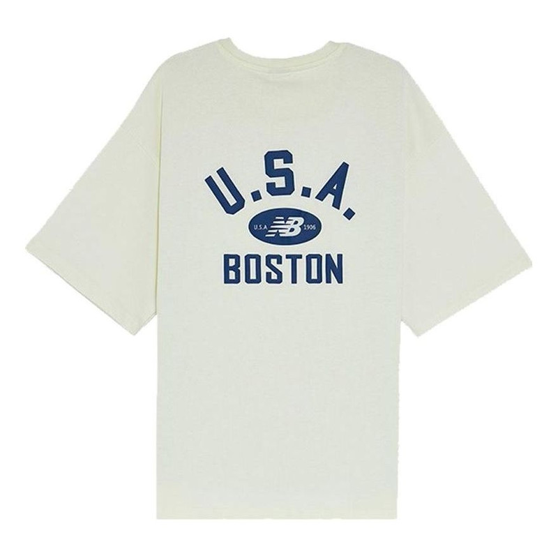 New Balance New Balance Boston Tee 'White Blue' AMT22391-IV outlook