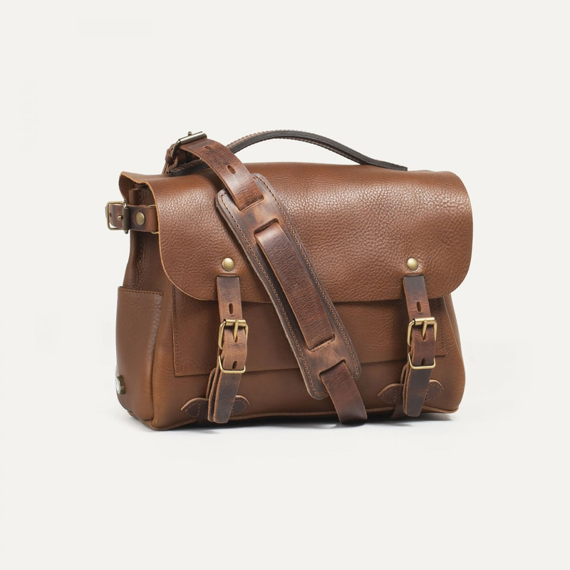 Bleu de Chauffe ÉCLAIR S POSTMAN BAG  -  AMBER BROWN outlook
